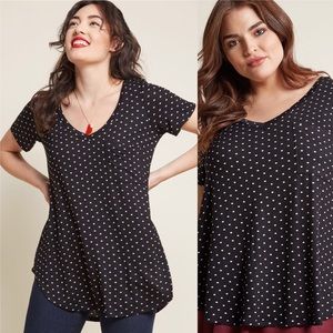 Packing Preserves Knit Top in Black Dot
